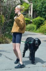 KATE BOSWORTH in a Cozy Fleece Jacket Out with Her Dog in Los Angeles 04/02/2020