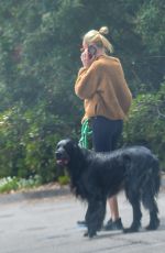 KATE BOSWORTH in a Cozy Fleece Jacket Out with Her Dog in Los Angeles 04/02/2020