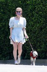 KATE MARA Out with Her Dog in Los Feliz 04/27/2020