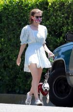 KATE MARA Out with Her Dog in Los Feliz 04/27/2020