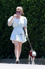 KATE MARA Out with Her Dog in Los Feliz 04/27/2020