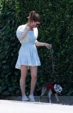 KATE MARA Out with Her Dog in Los Feliz 04/27/2020