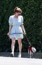 KATE MARA Out with Her Dog in Los Feliz 04/27/2020
