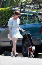 KATE MARA Out with Her Dog in Los Feliz 04/27/2020