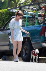 KATE MARA Out with Her Dog in Los Feliz 04/27/2020
