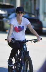 KATHERINE SCHWARZENEGEER Out Riding Bike in Santa Monica 04/25/2020