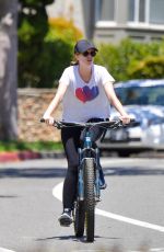 KATHERINE SCHWARZENEGEER Out Riding Bike in Santa Monica 04/25/2020