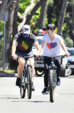 KATHERINE SCHWARZENEGGER and Chris Pratt Out Ridining Bikes in Santa Monica 04/25/2020