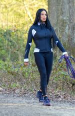 KATIE PRICE Out with Her Dog at a Park in Brighton 04/06/2020