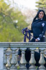 KATIE PRICE Out with Her Dog at a Park in Brighton 04/06/2020