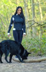 KATIE PRICE Out with Her Dog at a Park in Brighton 04/06/2020