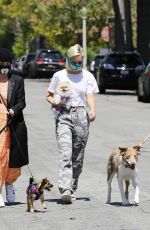 KELLY and Jack OSBOURNE Wearing Masks Out with Their Dogs in Los Angeles 04/11/2020