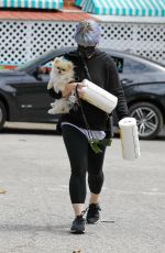 KELLY OSBOURNE Out with her Dog in Los Angeles 04/20/2020