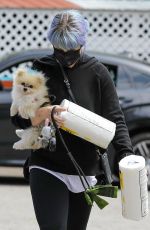 KELLY OSBOURNE Out with her Dog in Los Angeles 04/20/2020