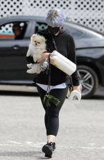 KELLY OSBOURNE Out with her Dog in Los Angeles 04/20/2020