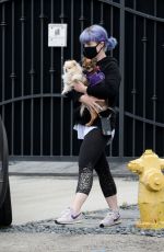 KELLY OSBOURNE Out with Her Dogs in Los Angeles 04/13/2020