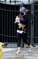 KELLY OSBOURNE Out with Her Dogs in Los Angeles 04/13/2020