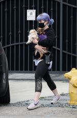 KELLY OSBOURNE Out with Her Dogs in Los Angeles 04/13/2020