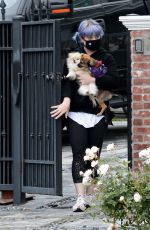 KELLY OSBOURNE Out with Her Dogs in Los Angeles 04/13/2020