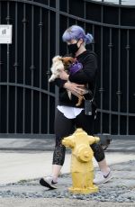 KELLY OSBOURNE Out with Her Dogs in Los Angeles 04/13/2020