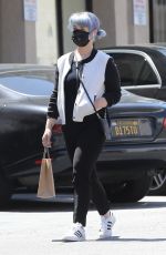 KELLY OSBOURNE Wearing Black Mask Out in Los Angeles 04/21/2020