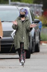 KELLY OSBOURNE Wearing Mask Out in Los Angeles 04/10/2020
