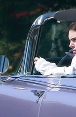 KENDALL JENNER and Fai Khadra in Her Classic 1960 Cadillac Eldorado Convertible Out Driving in Los ANgeles 04/02/2020