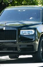 KHLOE KARDASHIAN Out Driving Her Rolls Royce in Hollywood 04/01/2020