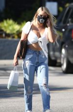 KINSEY WOLANSKI in Ripped Denim Out in Bel-Air 04/16/2020