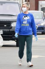 KRISTEN WIIG and Avi Rothman Wearing Masks and Rubber Gloves Out Shopping in Los Angeles 04/14/2020