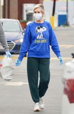 KRISTEN WIIG and Avi Rothman Wearing Masks and Rubber Gloves Out Shopping in Los Angeles 04/14/2020