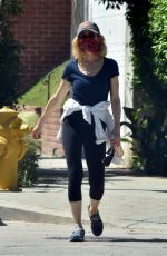 KYRA SEDGWICK Wearing Bandana Mask Out and About in Silverlake 04/23/2020