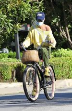 LAETICIA HALLYDAY Out Riding Bide in Brentwood 04/17/2020