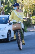 LAETICIA HALLYDAY Out Riding Bide in Brentwood 04/17/2020