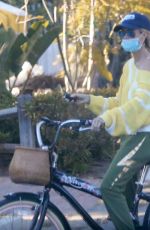 LAETICIA HALLYDAY Out Riding Bide in Brentwood 04/17/2020