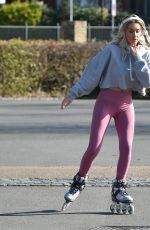 LAURA ANDERSON Out Roller Blading in Richmond 04/08/2020