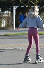 LAURA ANDERSON Out Roller Blading in Richmond 04/08/2020