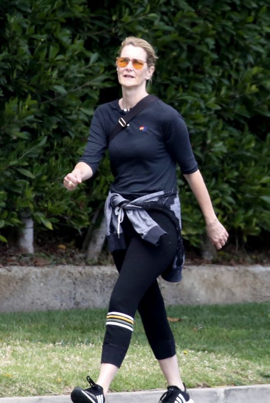 LAURA DERN Out Hiking in Santa Monica 04/02/2020