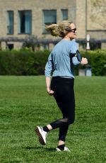 LAURA WHITMORE Out Jogging in London 04/15/2020
