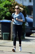 LAURA WHITMORE Out Jogging in London 04/15/2020
