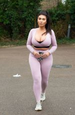 LAUREN GOODGER in Tights Out for Morning Jog in Essex 04/22/2020