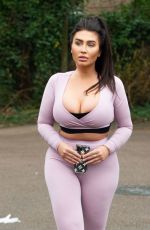 LAUREN GOODGER in Tights Out for Morning Jog in Essex 04/22/2020
