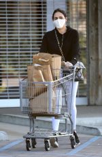 LAUREN SILVERMAN Wearing Mask and Gloves Out Shopping in Malibu 04/03/2020
