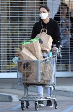 LAUREN SILVERMAN Wearing Mask and Gloves Out Shopping in Malibu 04/03/2020