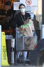 LAUREN SILVERMAN Wearing Mask and Gloves Out Shopping in Malibu 04/03/2020