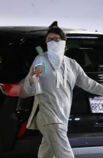 LEA MICHELE Wearing Bandna Mask Out in Los Angeles 04/15/2020