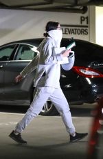 LEA MICHELE Wearing Bandna Mask Out in Los Angeles 04/15/2020