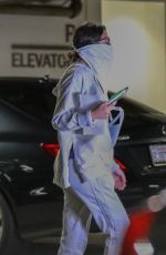 LEA MICHELE Wearing Bandna Mask Out in Los Angeles 04/15/2020