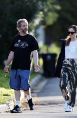 LESLIE AMNN anf Judd Apatow Out in Brentwood 04/21/2020