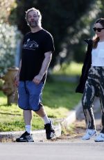 LESLIE AMNN anf Judd Apatow Out in Brentwood 04/21/2020